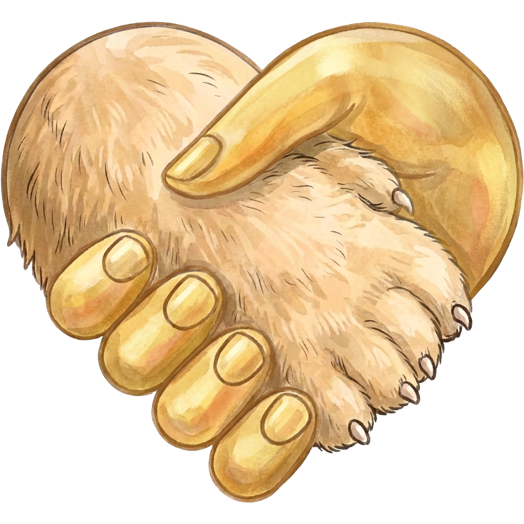 Two paws pressed together for Street dogs & cats